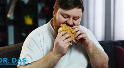 Guy eating burger
