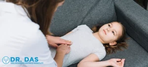 Doctor examining child